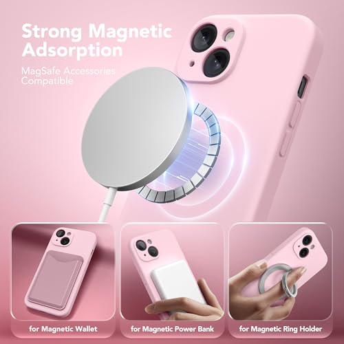 MagneticiPhone13Case CompatibleMagSafe FullCameraProtection ScreenProtector SiliconeShockproof ProtectivePhoneCase for i