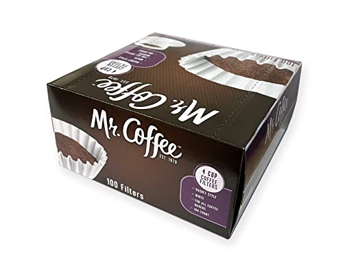 Mr. Coffee 4-Cup Coffee Filters 100 Count for Coffee Lovers at Home Brewing