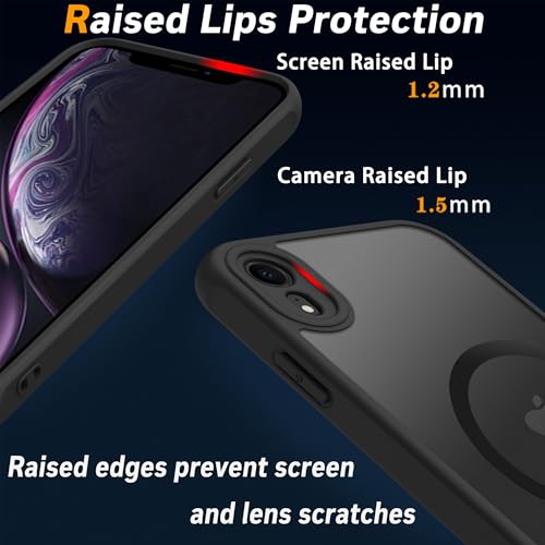 Magnetic for iPhone XR Case [Mil-Grade Drop Protection] [Compatible with Magsafe] Black
Magnetic for iPhone XR Case [Sho