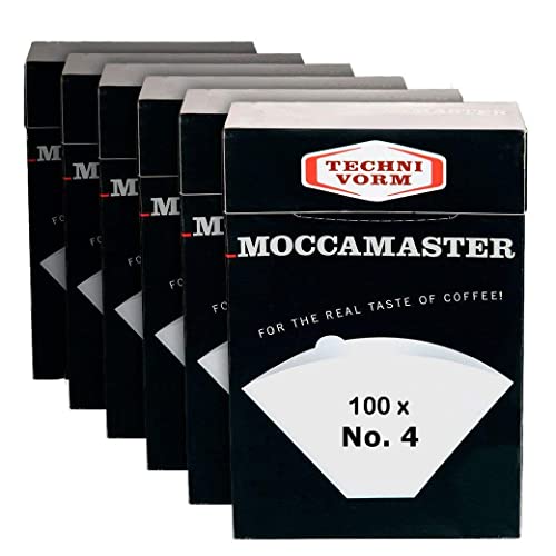 Technivorm #4 Filters (Pack of 6, White) for Coffee Makers, Coffee Enthusiasts, Travel, Premium Water Quality, 6 Filters