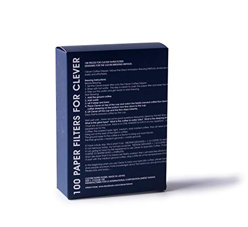Clever Coffee Dripper Filters - 100 Filters for Large 18oz Dripper (Size #4) - Premium Filters for Perfect Brew - Coffee