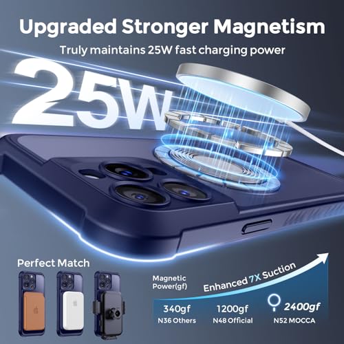 H HUALELE Design Magnetic Invisible Stand Case for iPhone 14 Pro [Full Camera Protection]
| H HUALELE Military Drop Shockproof
