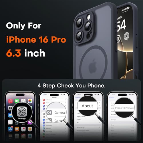 Magnetic iPhone 16 Pro Case for Drop Protection Global Recycled Standard ClimatePartner certified  
Full Camera Protecti