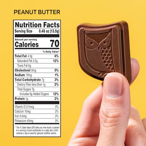 AWAKE Caffeinated Chocolate Bites - Peanut Butter Milk Chocolate | 50 Bites | 50mg Caffeine | Fairtrade, Gluten Free, No