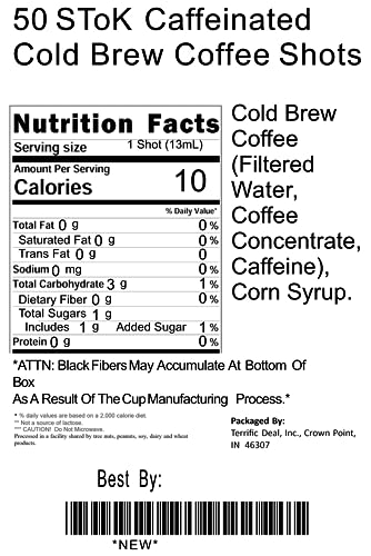 Caffeinated Cold Brew Coffee Shots for Energy Boost and Flavor Enjoyment
| High-Strength 50 SToK Cold Brew Coffee Shots