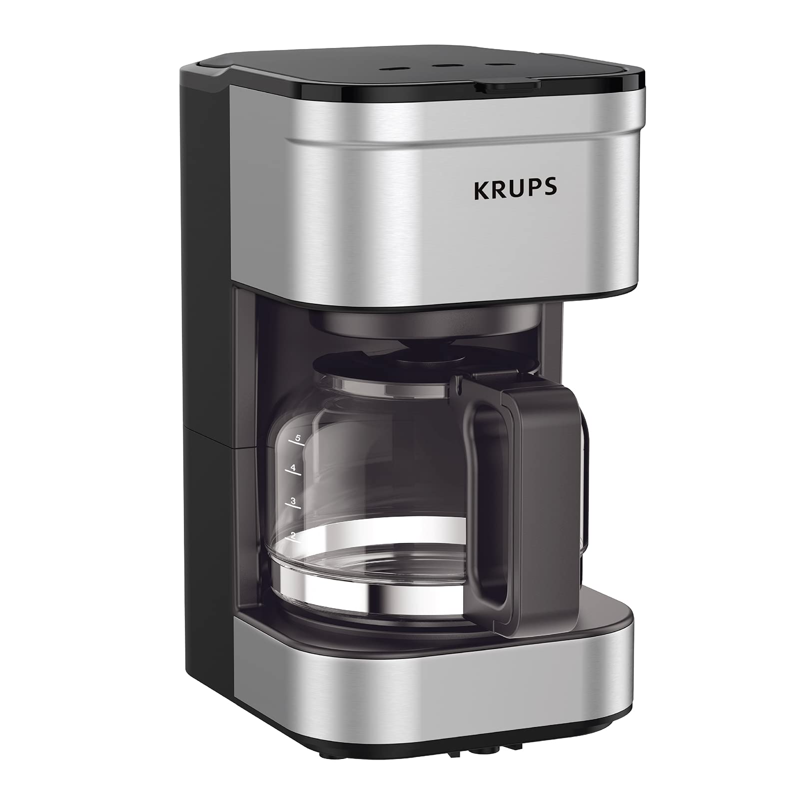 KRUPS Simply Brew Compact 5 Cup Coffee Maker: Stainless Steel Design, Keep Warm, Drip-Free Carafe  
KRUPS Simply Brew Co