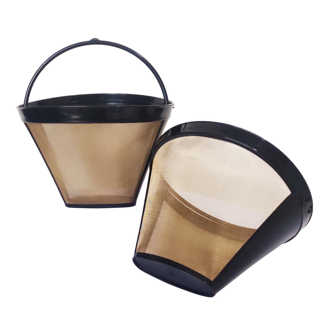 No.4 Cone Coffee Maker Filters for Ninja and Cuisinart Coffee Machines - Reusable Coffee Filter Basket, 2Pcs, Filter Re