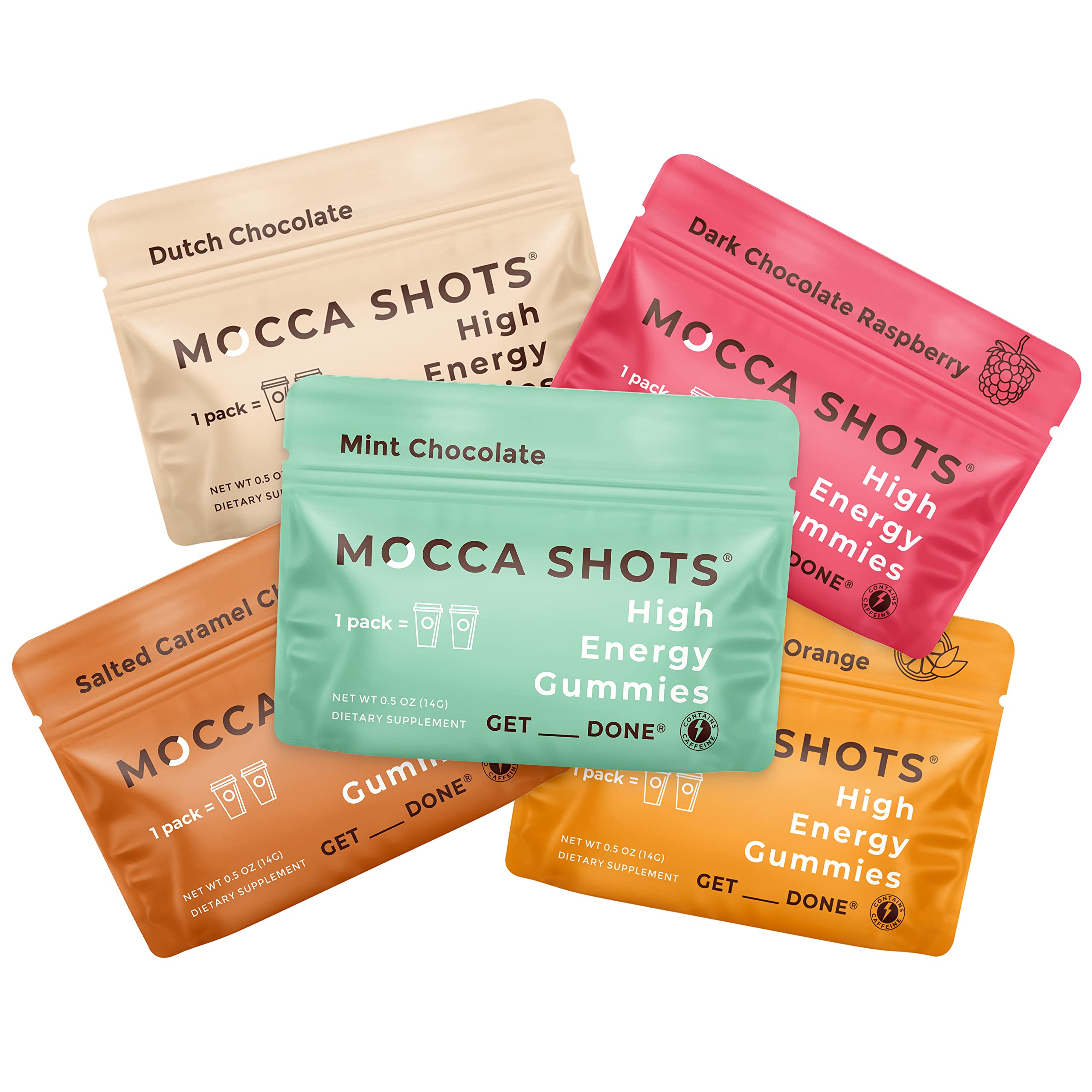 SGC 100mg Caffeine Gummies for Energy Boost, Plant-Based Nootropic with Ginkgo Biloba and Theobromine
| SGC Mocca Shots
