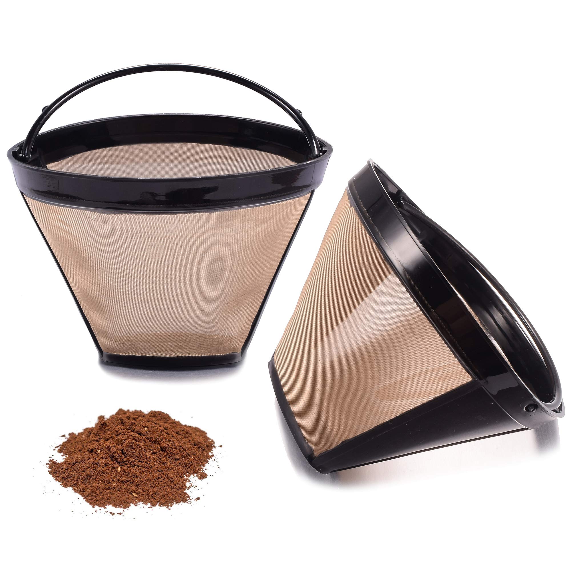 Reusable No.4 Cone Filter for Ninja Coffee Bar Brewer Replacement Permanent Basket Filter (for Coffee Lovers)  
Reusable