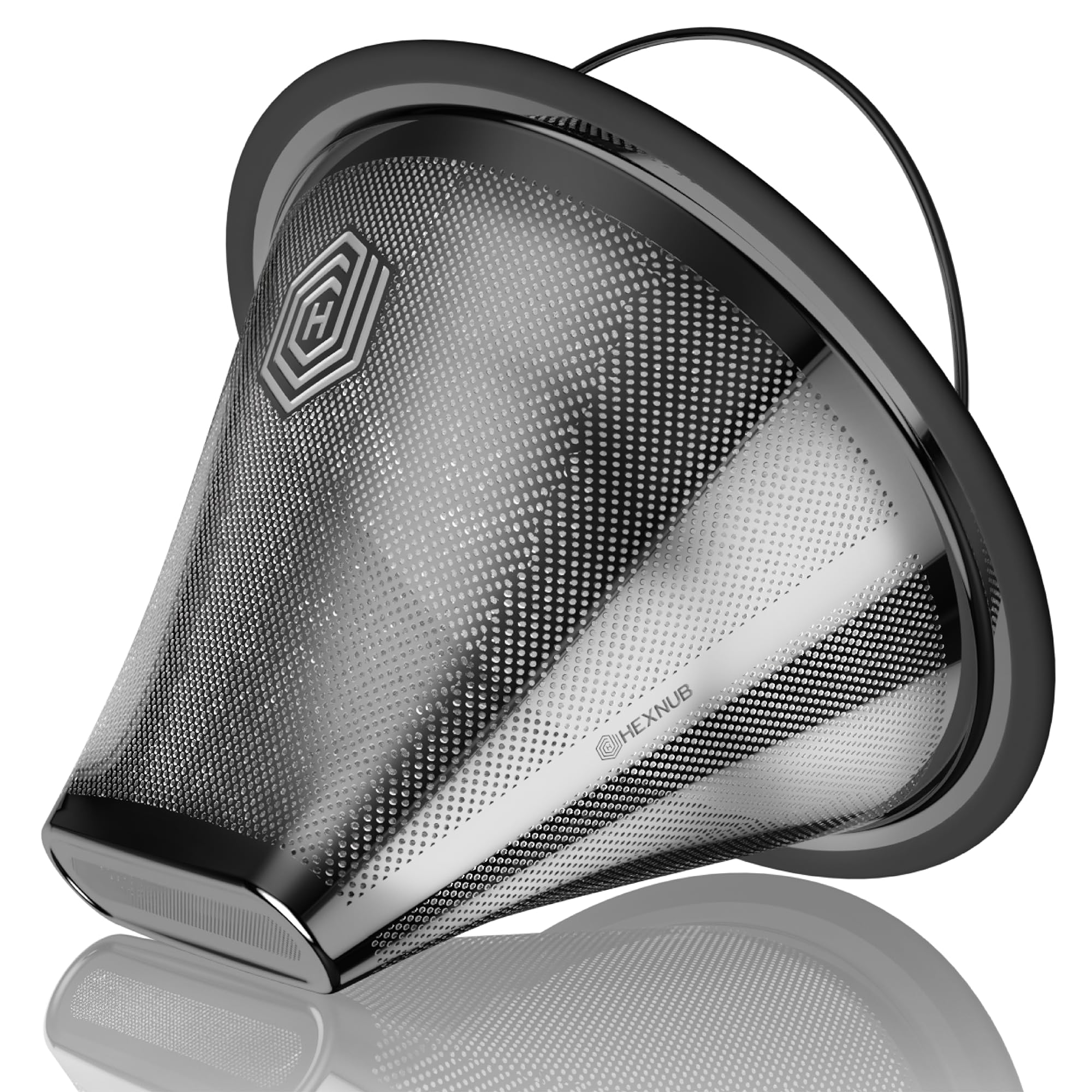 HEXNUB Reusable #4 Coffee Filter - Stainless Steel Mesh for Technivorm Moccamaster KBGV KBT, Durable Filter for Sustaina